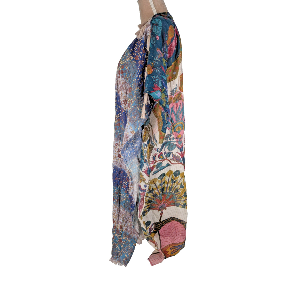Aratta Silent Journey Anthropologie Kimono Fields of Happiness Birds Colorful - Picture 2 of 11